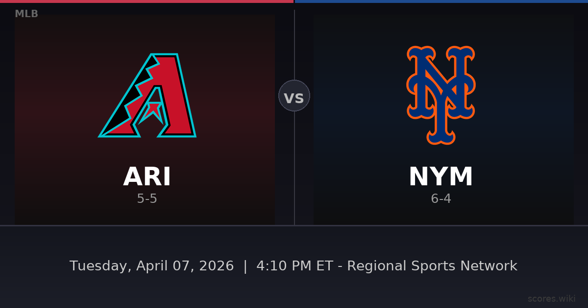 Arizona Diamondbacks vs New York Mets