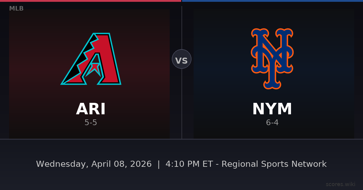 Arizona Diamondbacks vs New York Mets