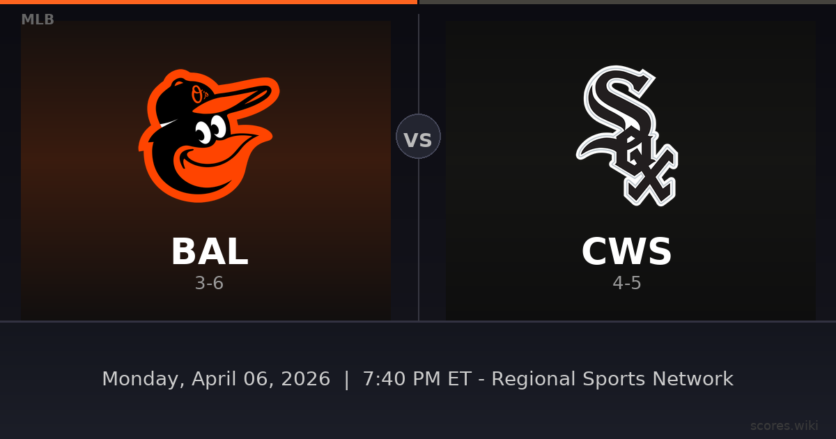 Baltimore Orioles vs Chicago White Sox
