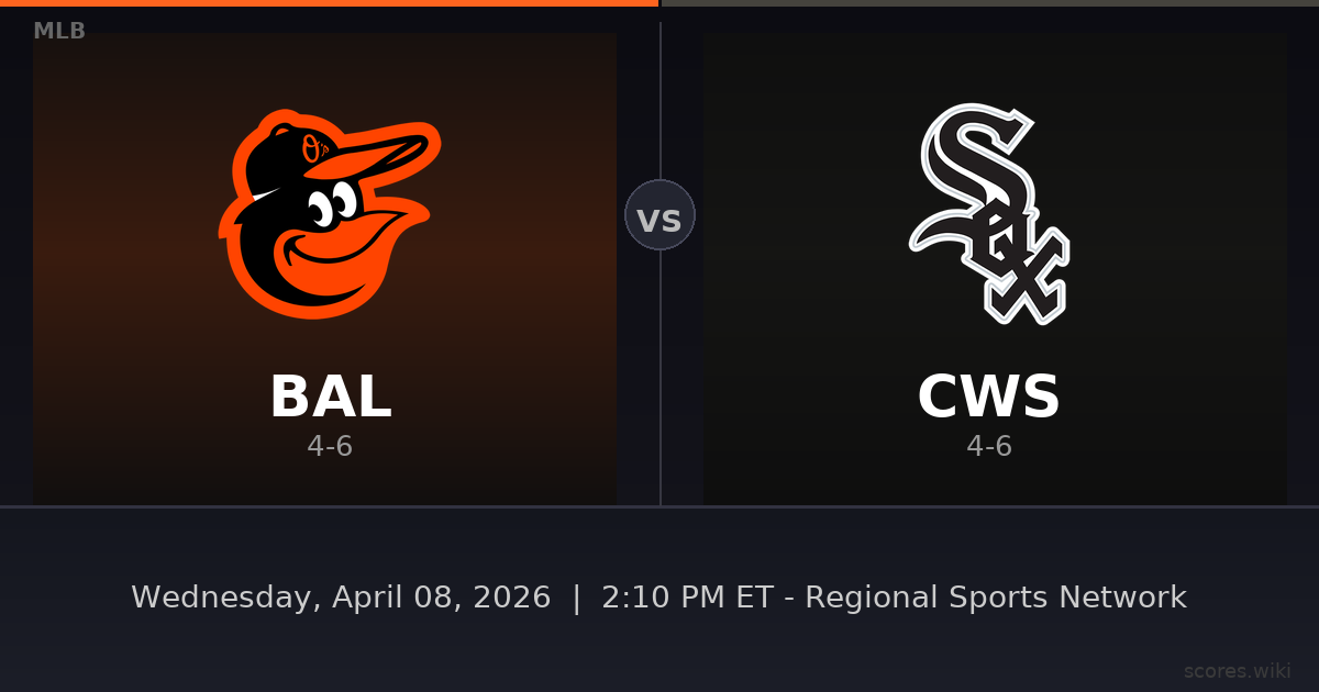 Baltimore Orioles vs Chicago White Sox