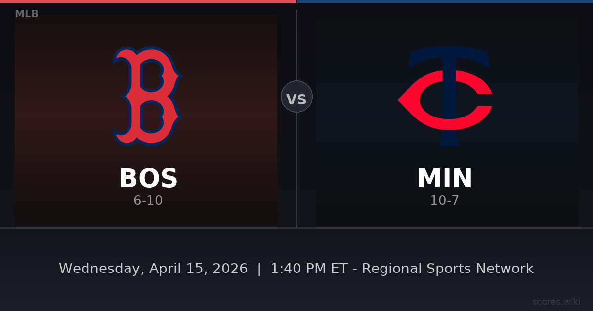 Boston Red Sox vs Minnesota Twins