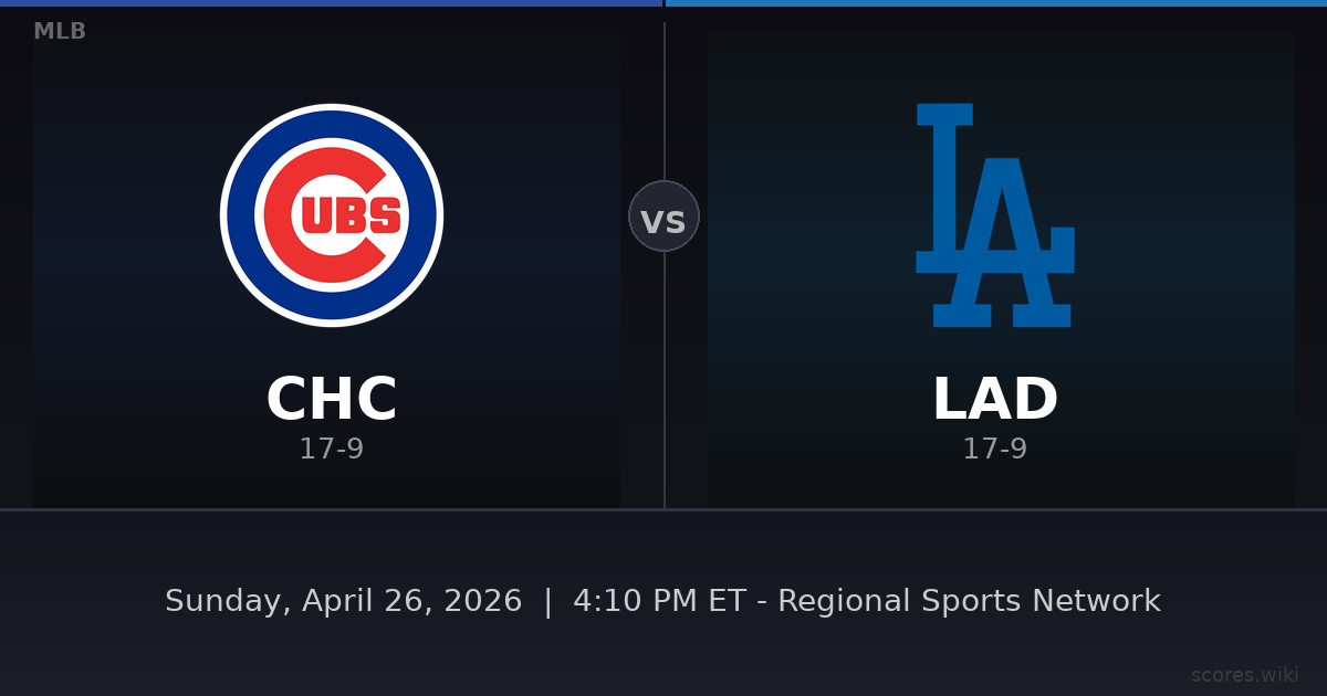 Chicago Cubs vs Los Angeles Dodgers