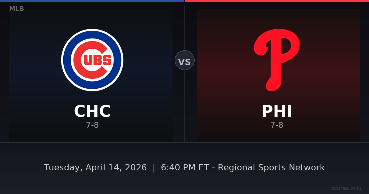 Chicago Cubs vs Philadelphia Phillies