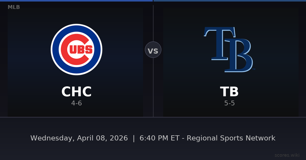 Chicago Cubs vs Tampa Bay Rays