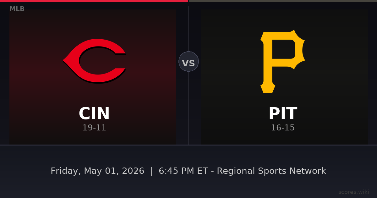 Cincinnati Reds vs Pittsburgh Pirates