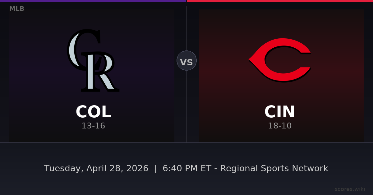 Colorado Rockies vs Cincinnati Reds