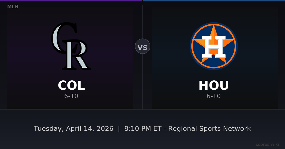 Colorado Rockies vs Houston Astros