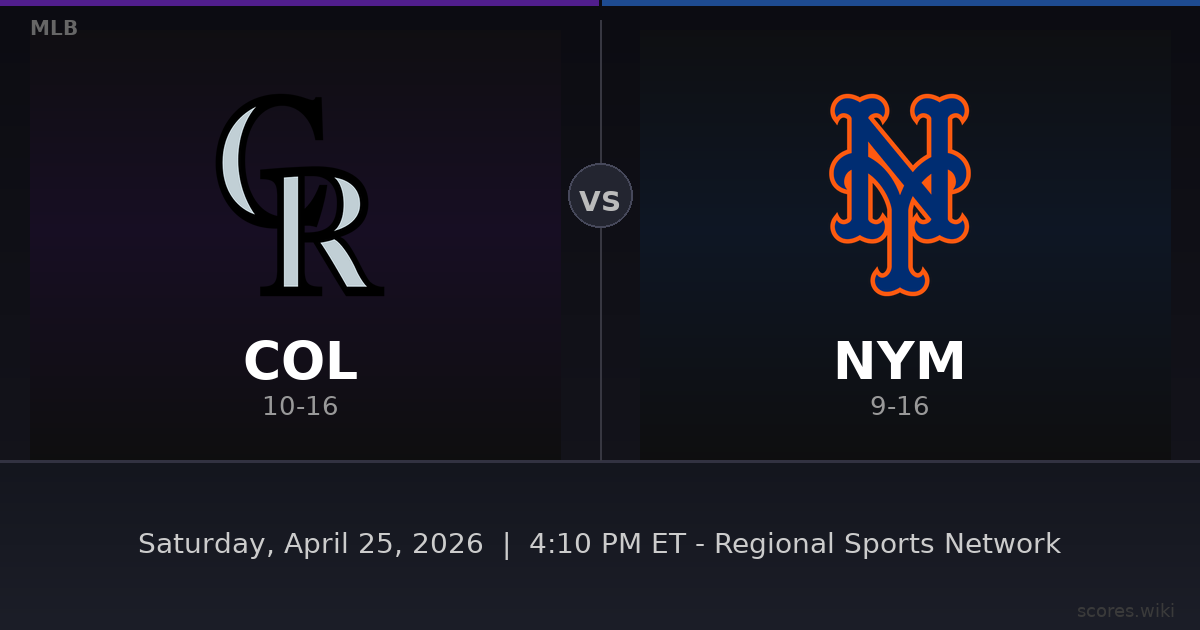 Colorado Rockies vs New York Mets