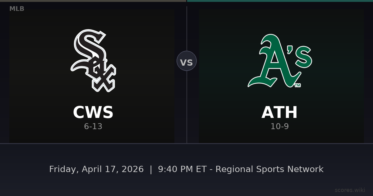 Chicago White Sox vs Athletics