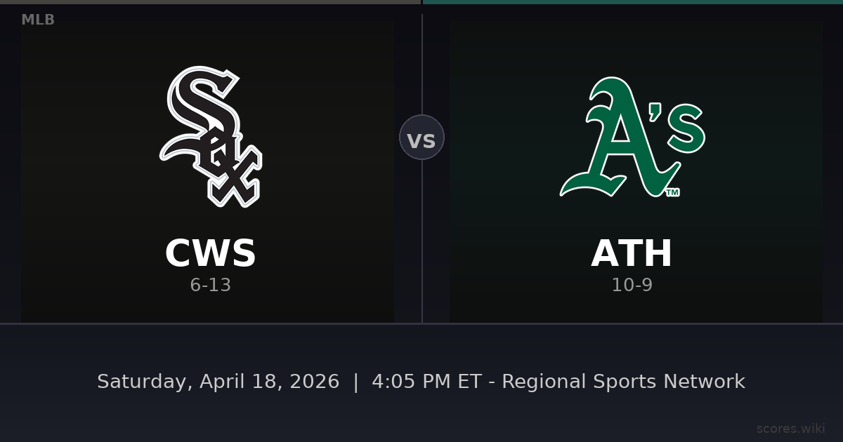 Chicago White Sox vs Athletics