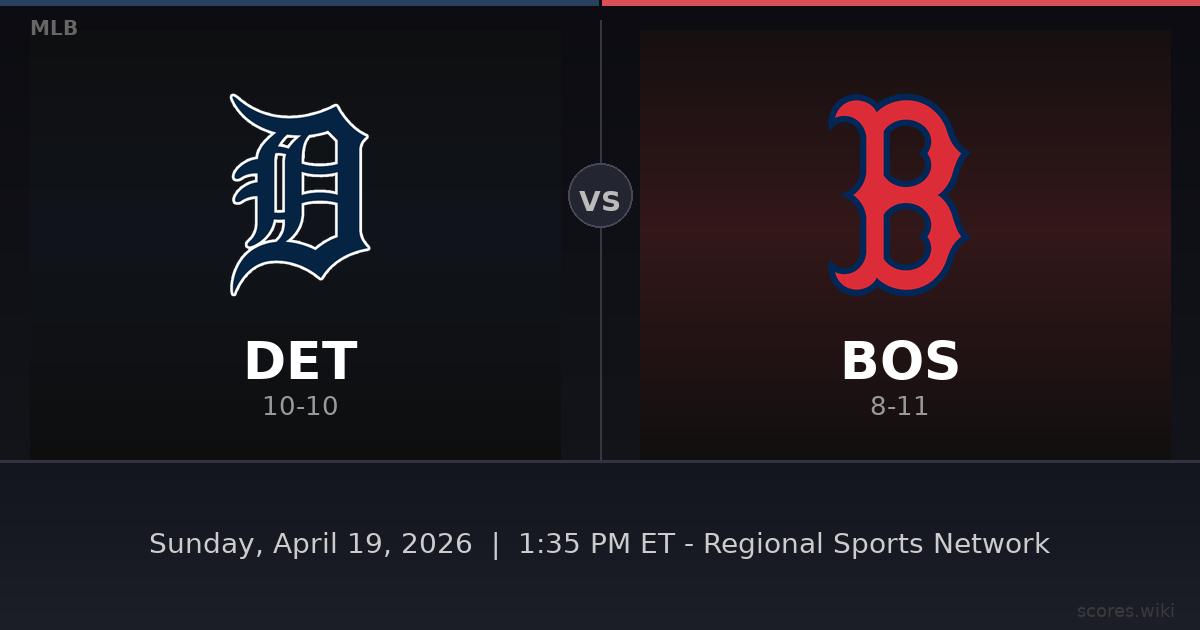 Detroit Tigers vs Boston Red Sox