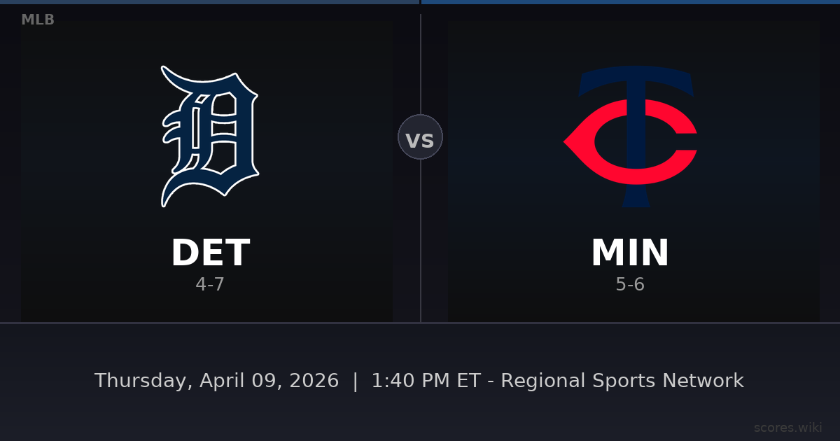 Detroit Tigers vs Minnesota Twins
