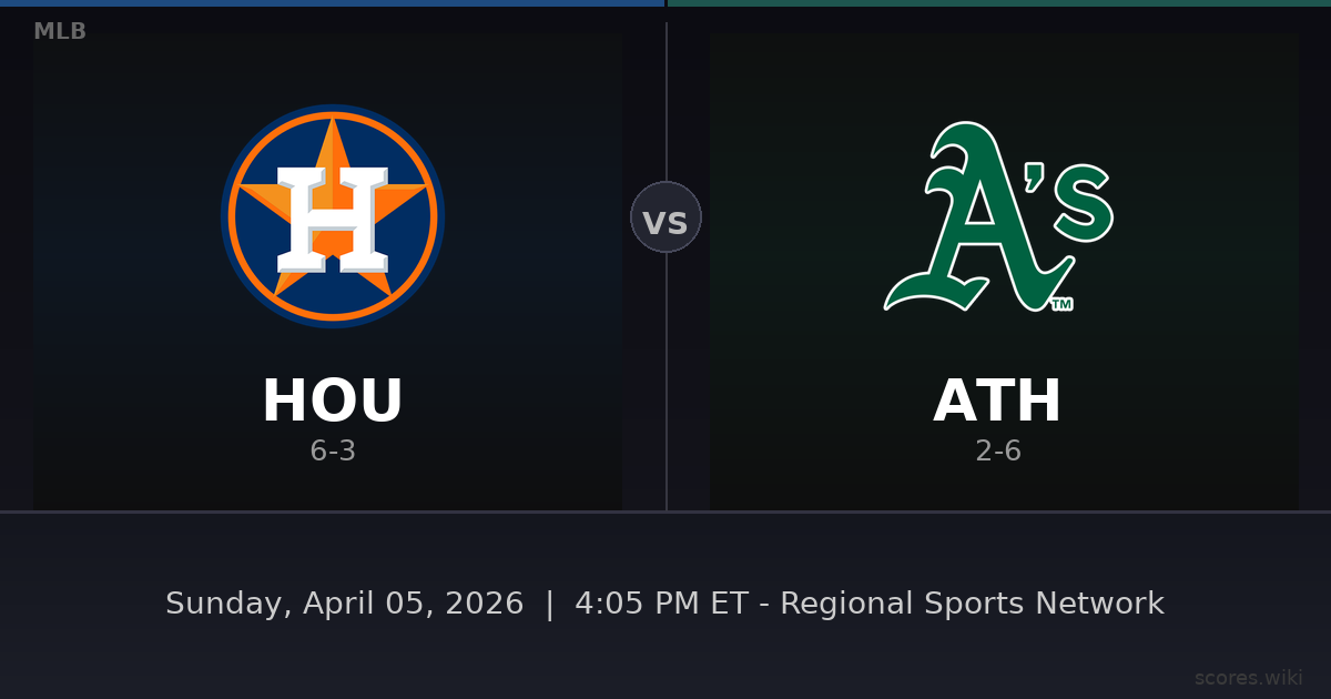 Houston Astros vs Athletics