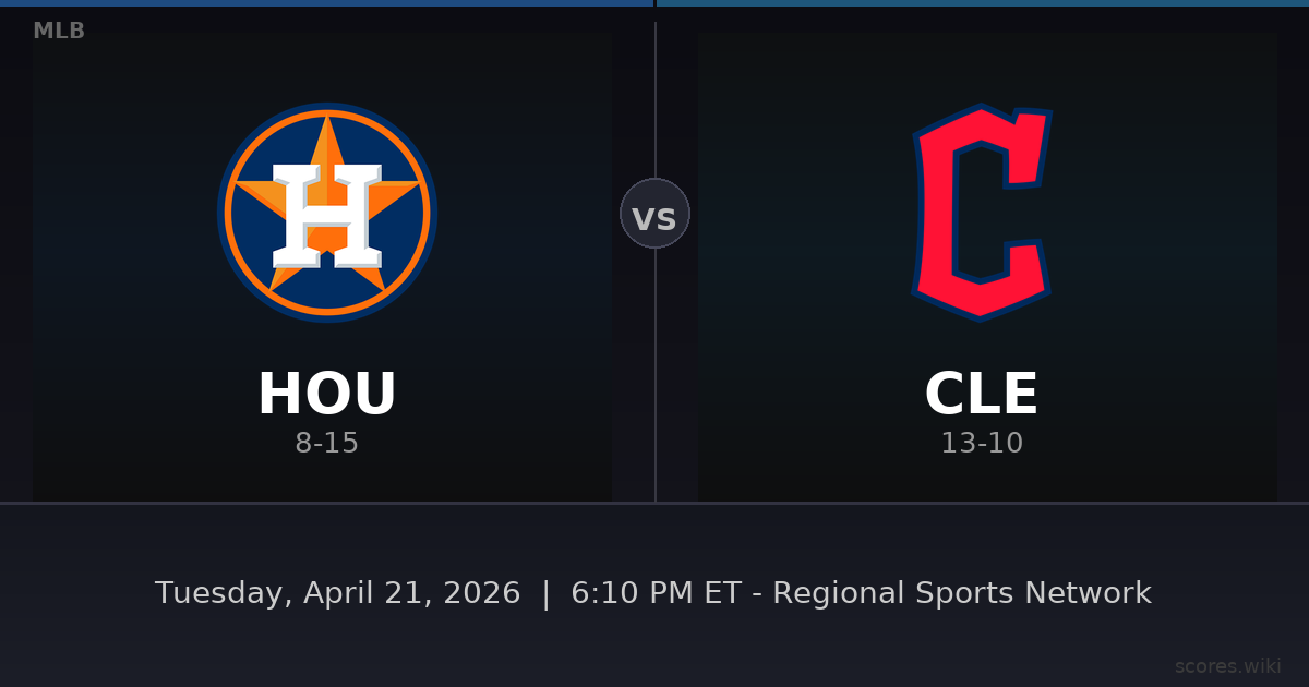 Houston Astros vs Cleveland Guardians