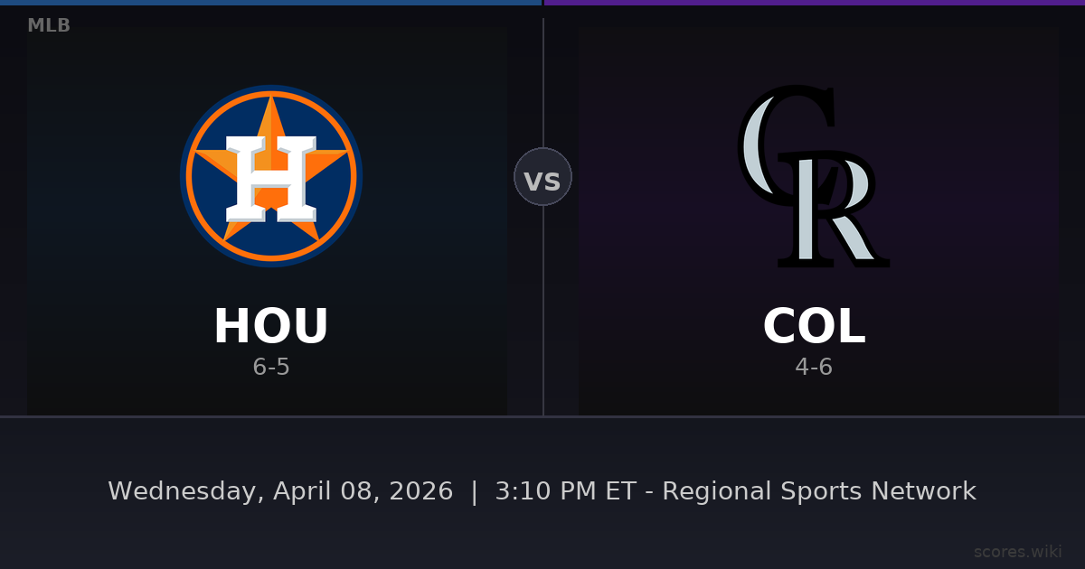 Houston Astros vs Colorado Rockies