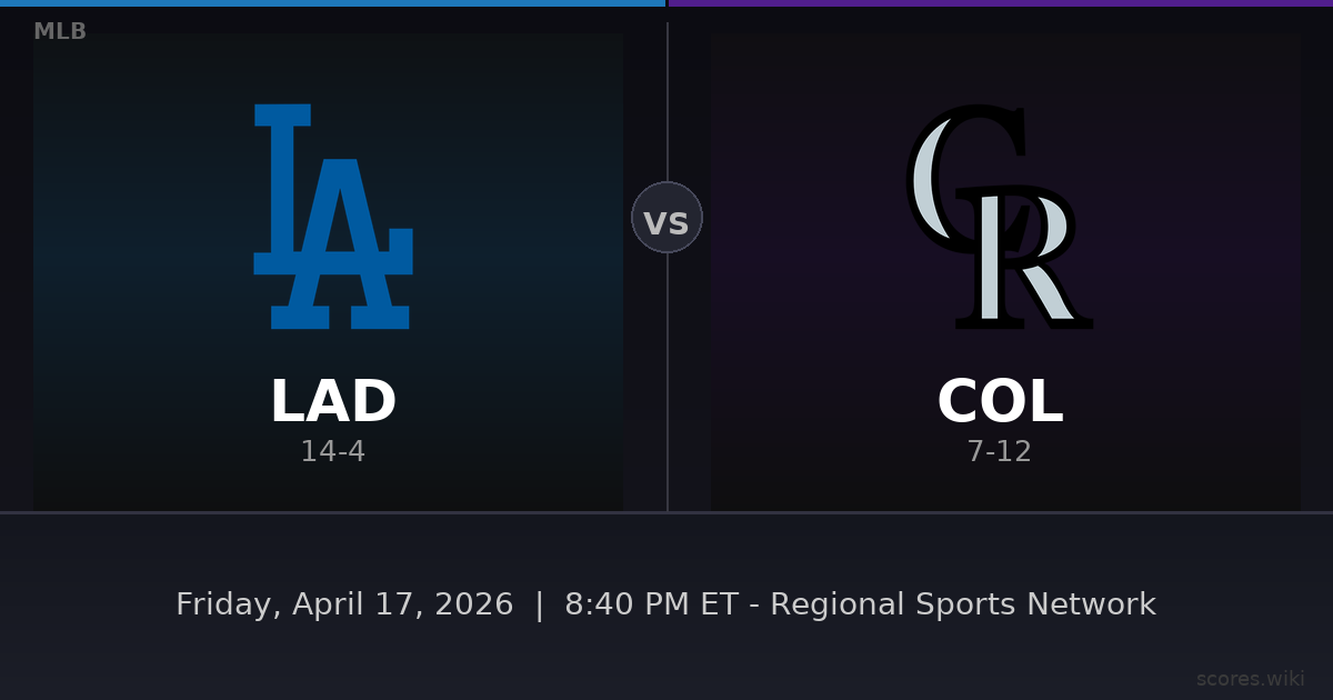 Los Angeles Dodgers vs Colorado Rockies