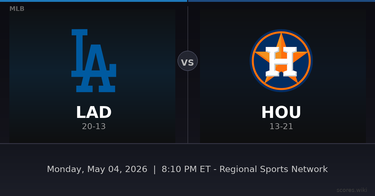 Los Angeles Dodgers vs Houston Astros