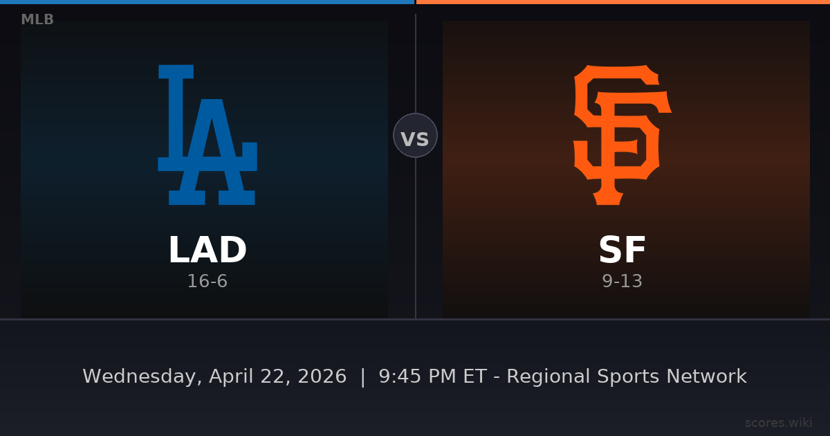 Los Angeles Dodgers vs San Francisco Giants