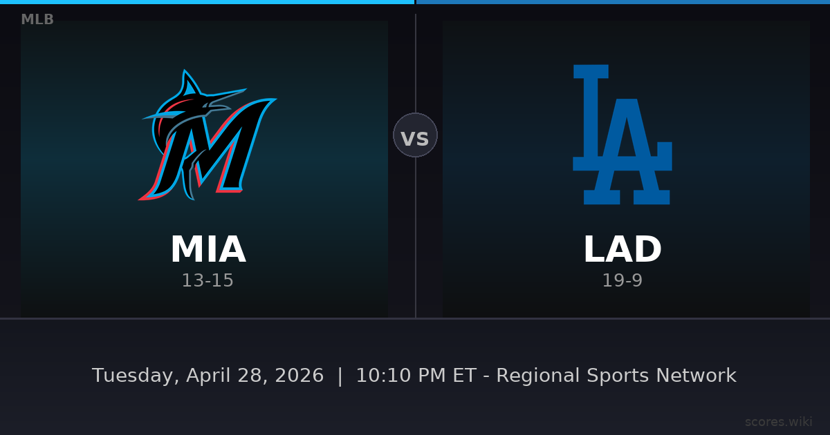 Miami Marlins vs Los Angeles Dodgers