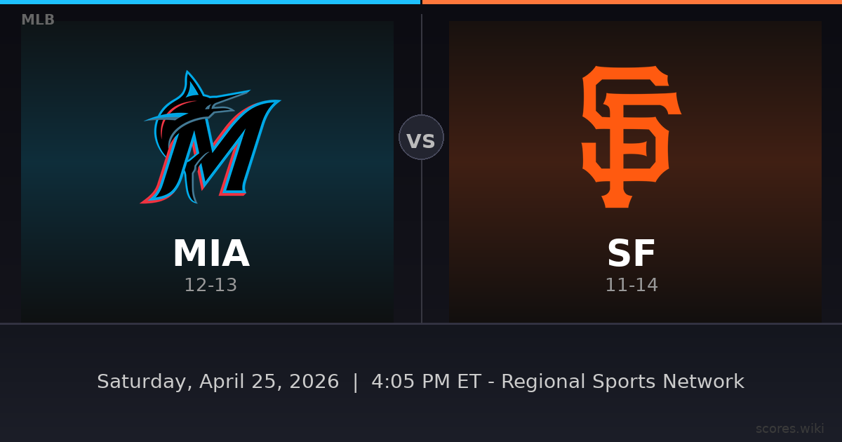Miami Marlins vs San Francisco Giants