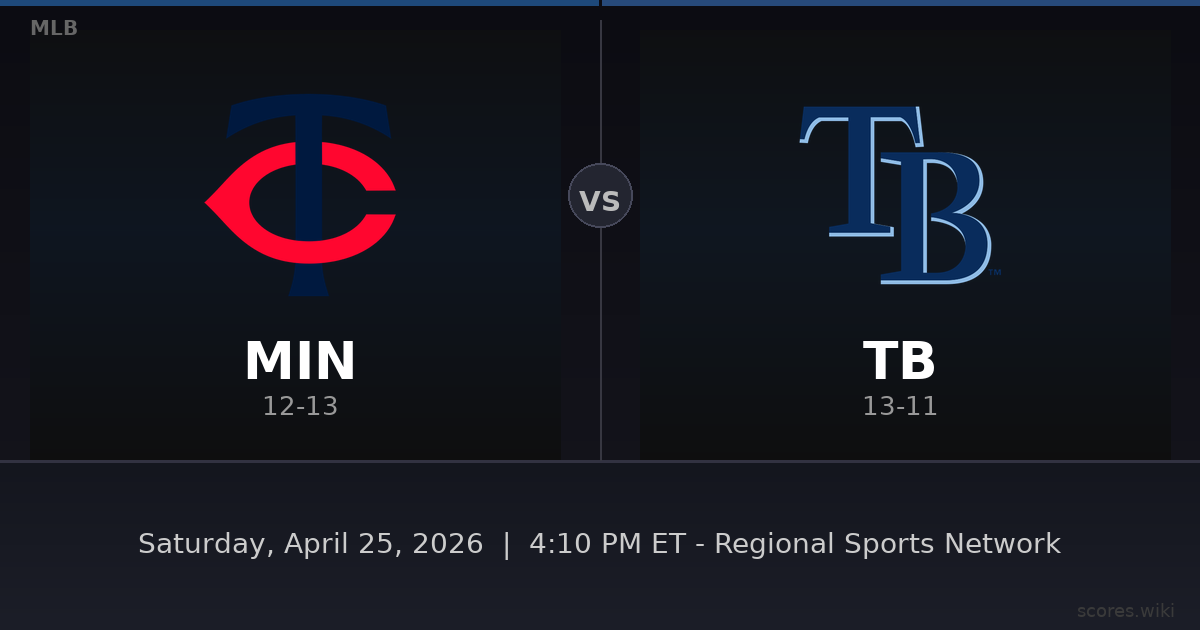 Minnesota Twins vs Tampa Bay Rays