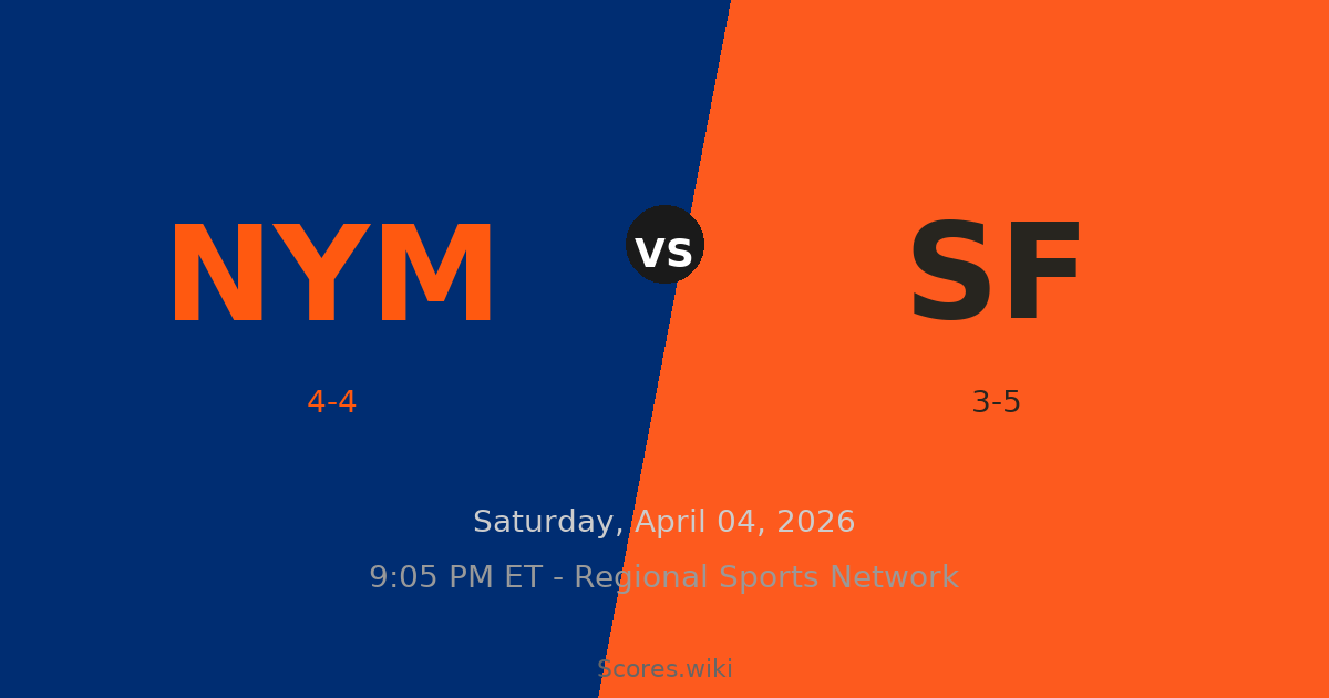New York Mets vs San Francisco Giants