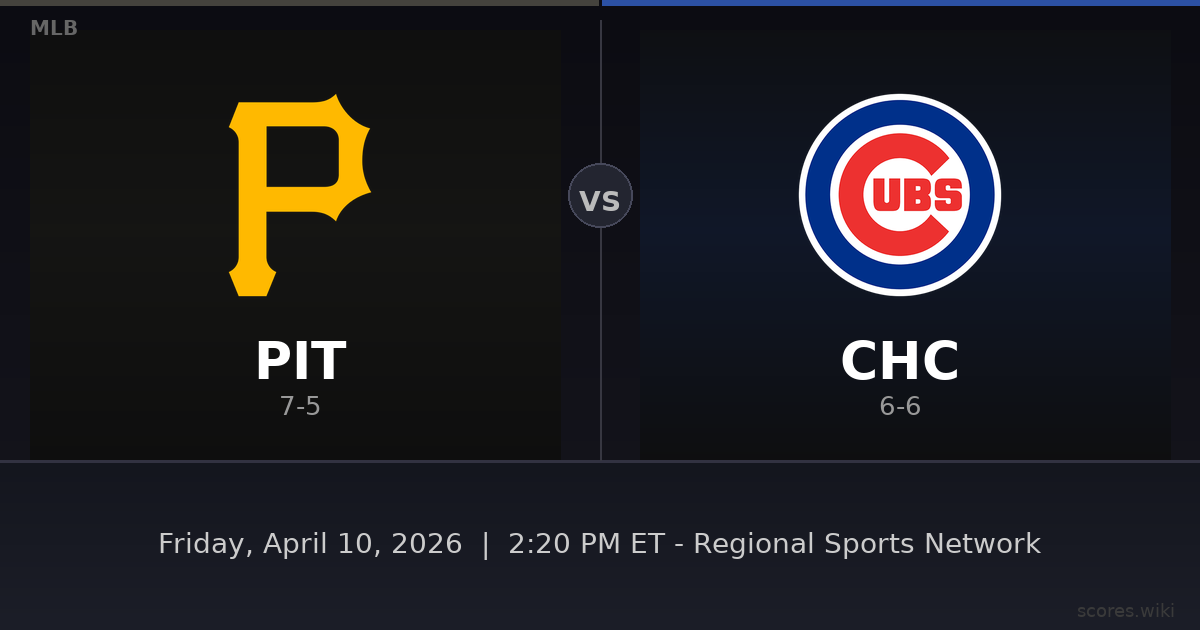 Pittsburgh Pirates vs Chicago Cubs