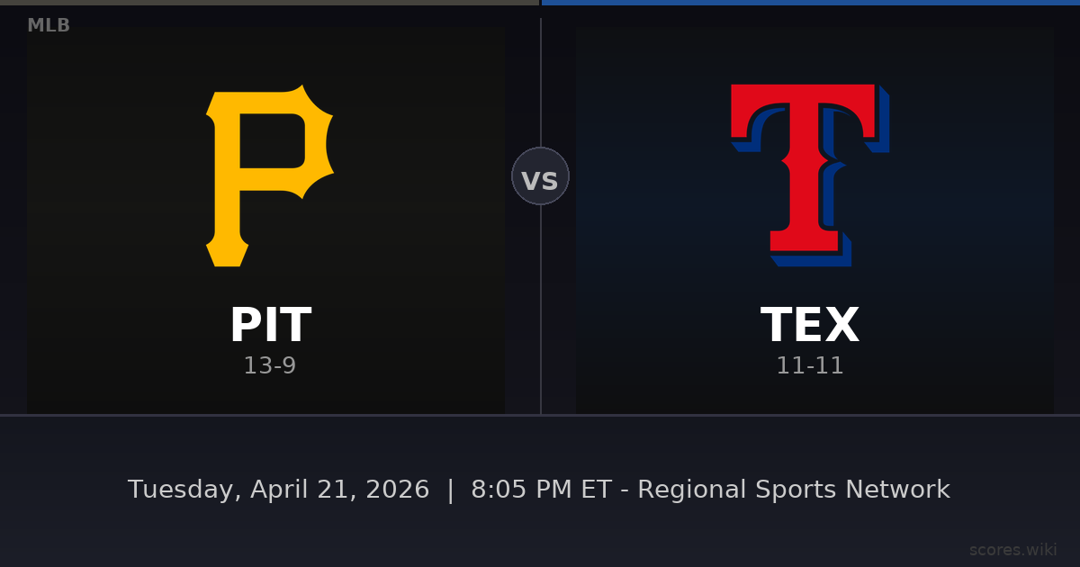 Pittsburgh Pirates vs Texas Rangers