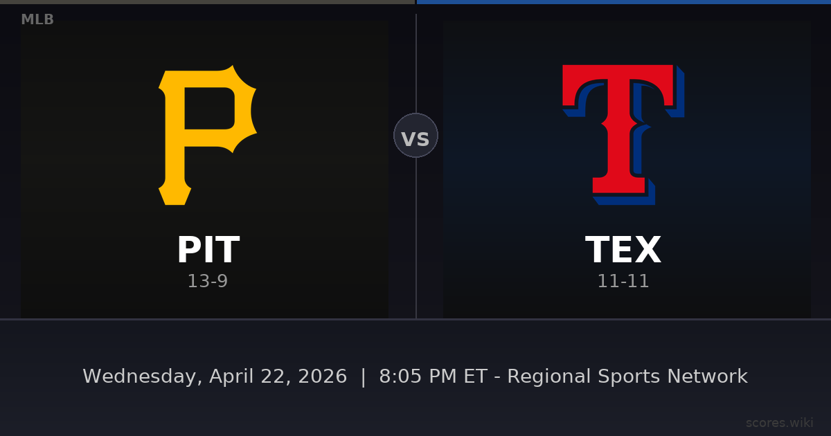 Pittsburgh Pirates vs Texas Rangers