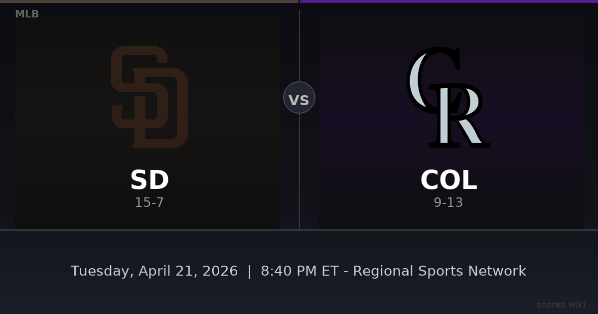San Diego Padres vs Colorado Rockies