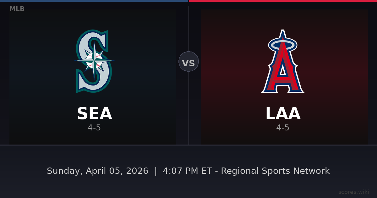 Seattle Mariners vs Los Angeles Angels