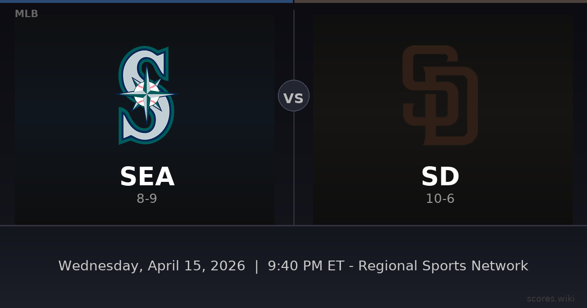 Seattle Mariners vs San Diego Padres