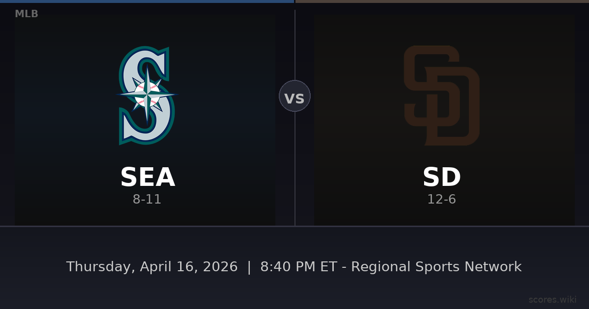 Seattle Mariners vs San Diego Padres