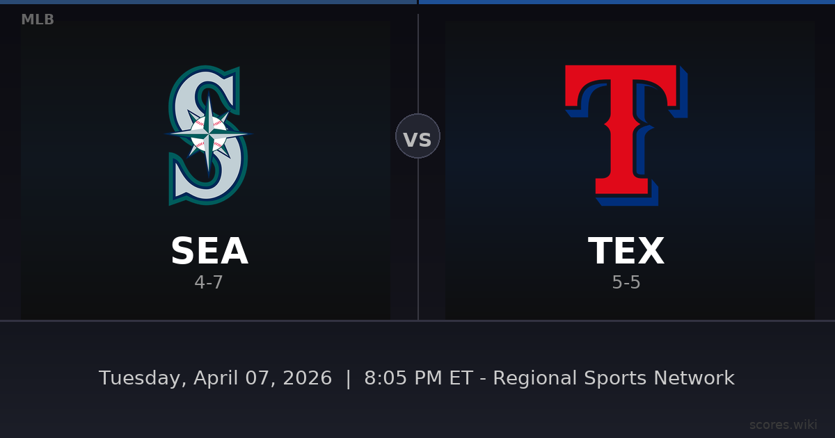 Seattle Mariners vs Texas Rangers
