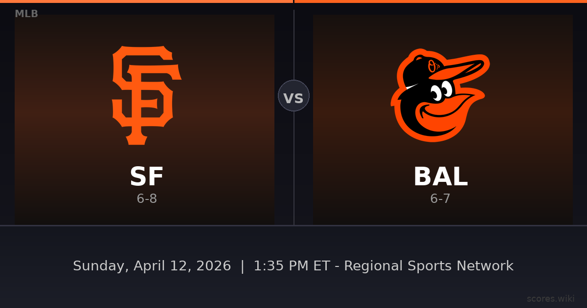San Francisco Giants vs Baltimore Orioles
