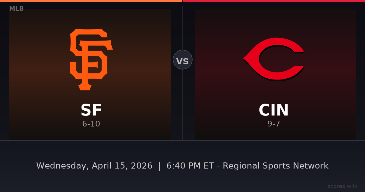 San Francisco Giants vs Cincinnati Reds