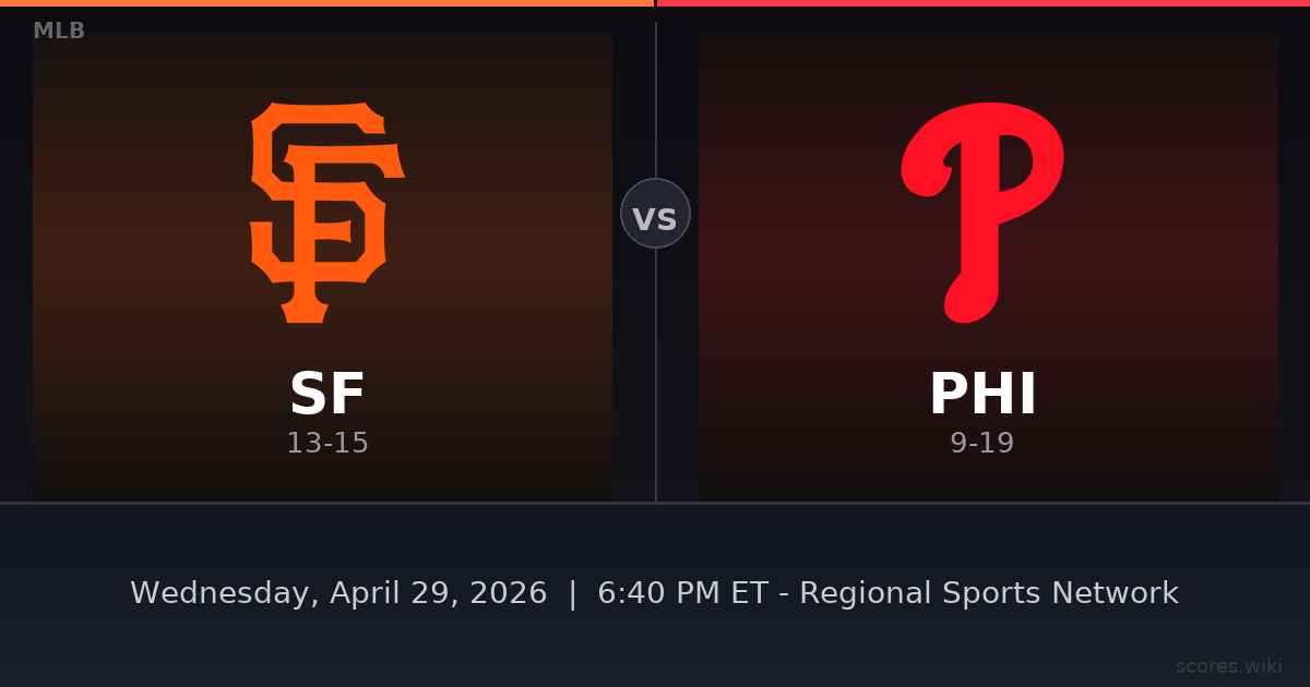 San Francisco Giants vs Philadelphia Phillies
