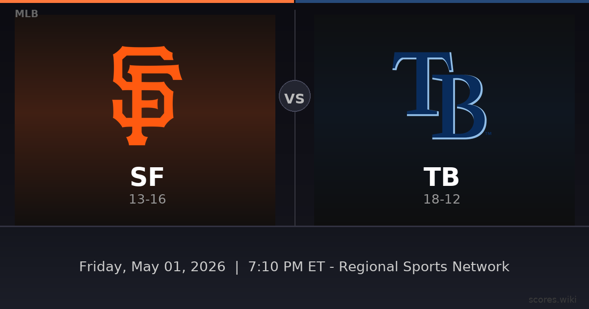 San Francisco Giants vs Tampa Bay Rays