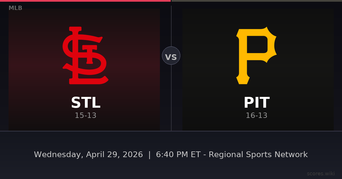 St. Louis Cardinals vs Pittsburgh Pirates