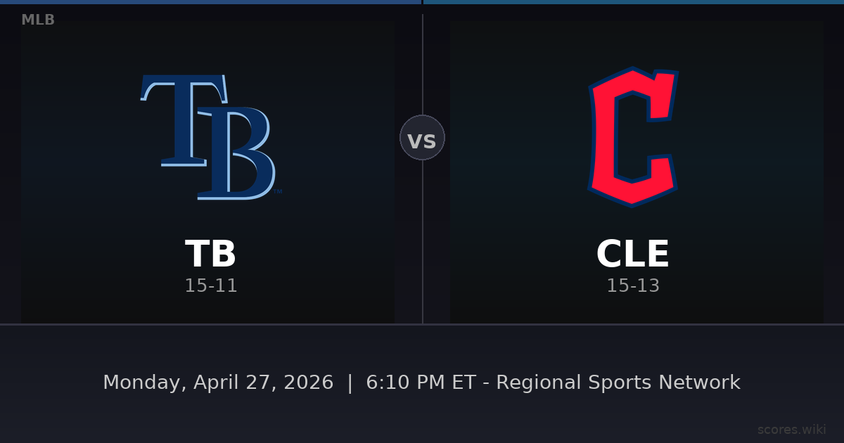Tampa Bay Rays vs Cleveland Guardians