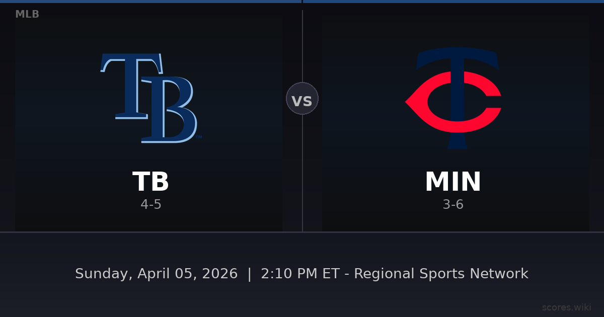 Tampa Bay Rays vs Minnesota Twins