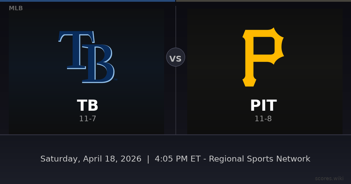 Tampa Bay Rays vs Pittsburgh Pirates