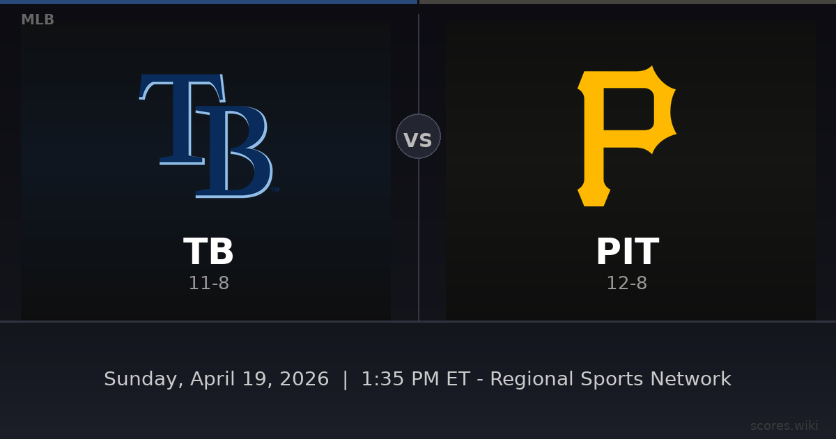 Tampa Bay Rays vs Pittsburgh Pirates