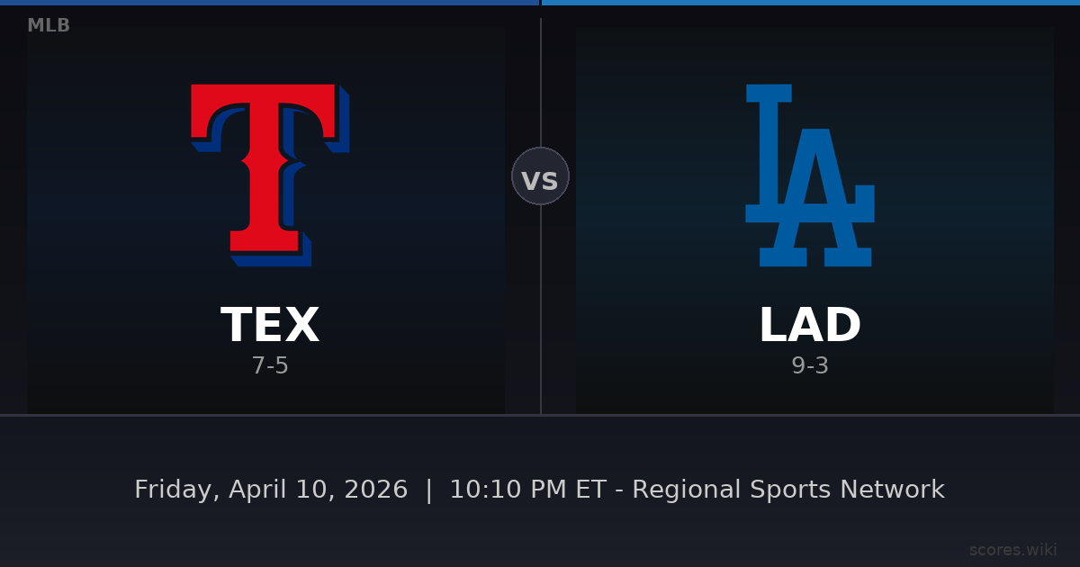 Texas Rangers vs Los Angeles Dodgers