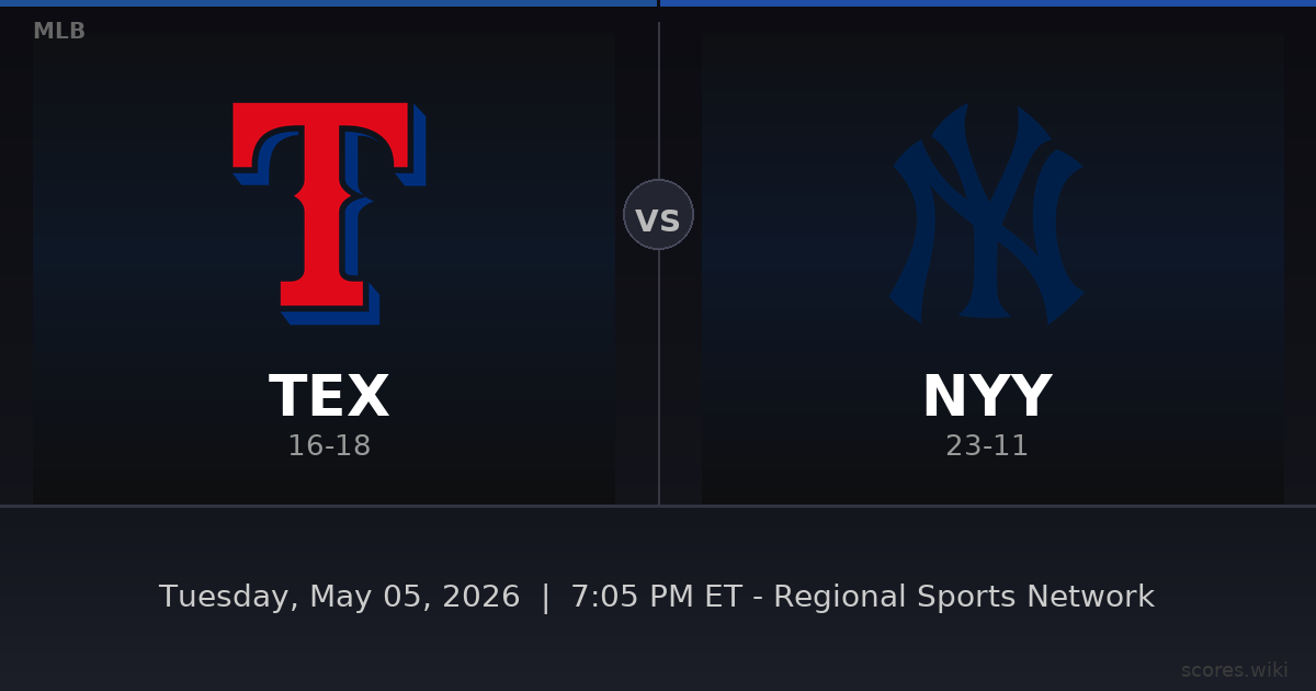 Texas Rangers vs New York Yankees