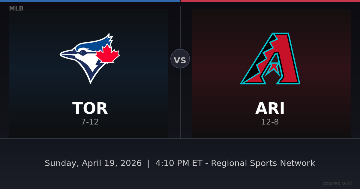 Toronto Blue Jays vs Arizona Diamondbacks