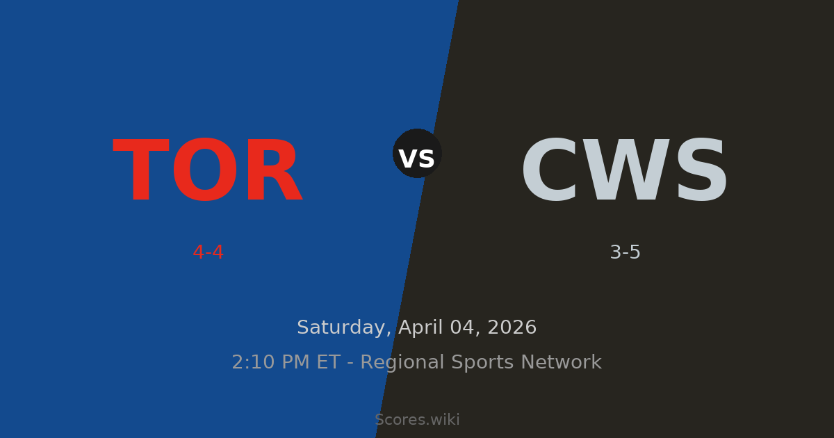 Toronto Blue Jays vs Chicago White Sox