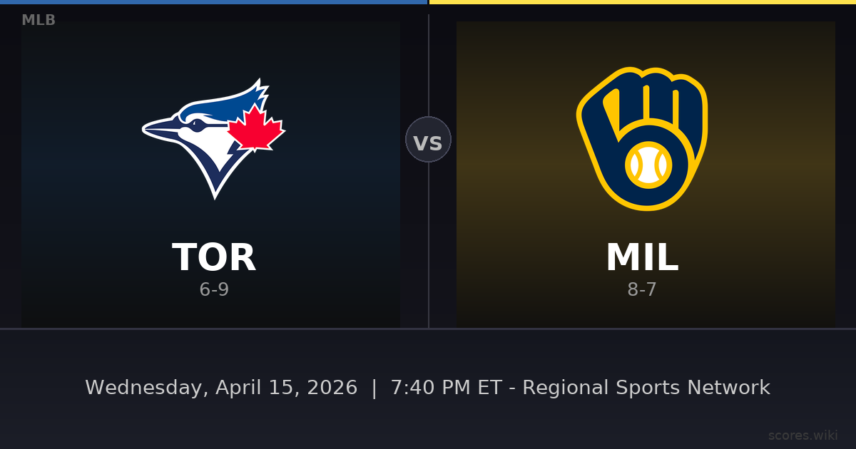 Toronto Blue Jays vs Milwaukee Brewers