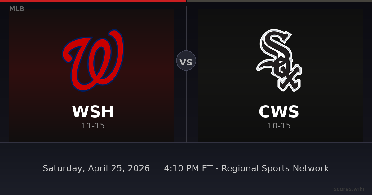 Washington Nationals vs Chicago White Sox