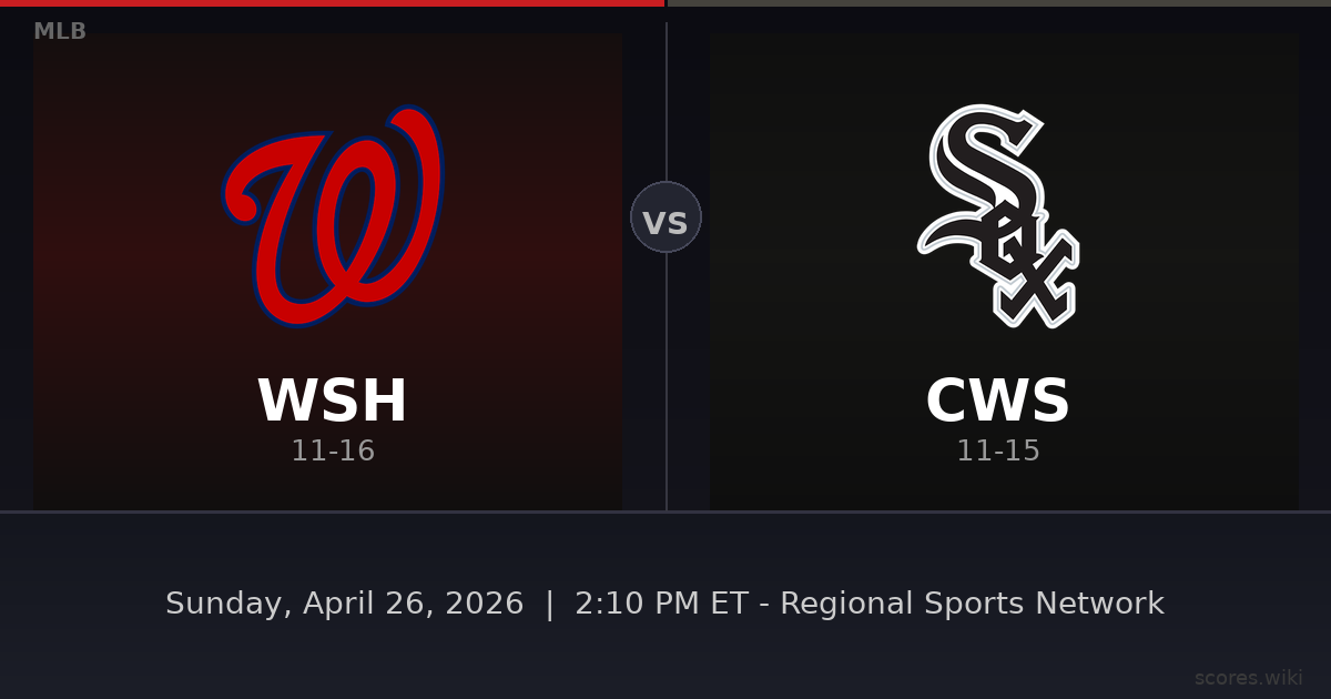 Washington Nationals vs Chicago White Sox